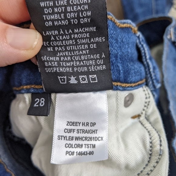 𝅺hudson zoeey high rise straight cuff denim jeans distressed - Picture 7 of 10